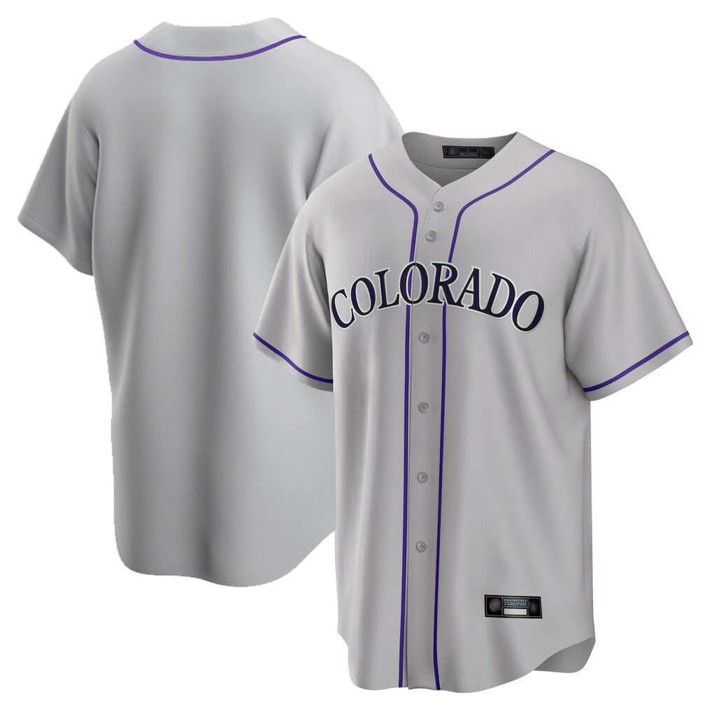 CAdoa C.Rockies Gray Game Home Blank Player Stitched Jerseys