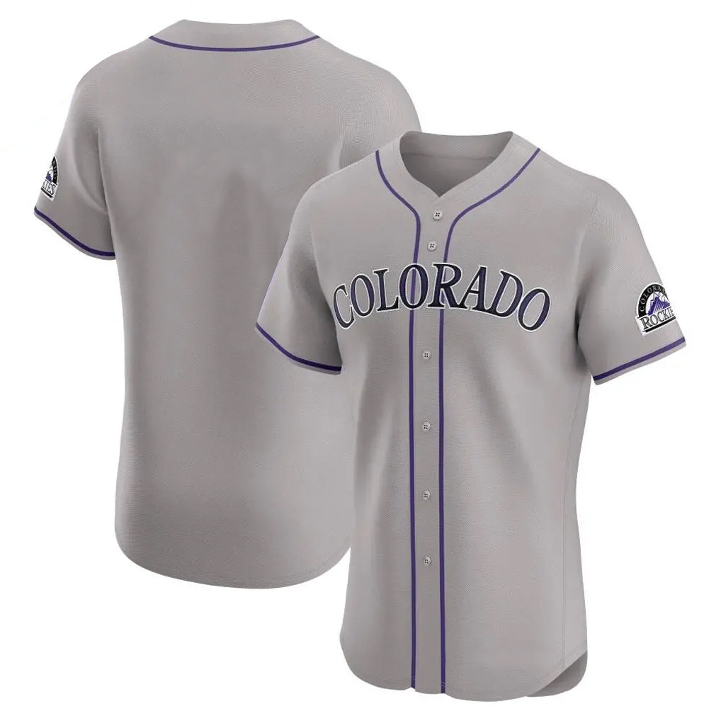 CAdoa C.Rockies Gray Limited Elite Home Blank Player Stitched Jerseys