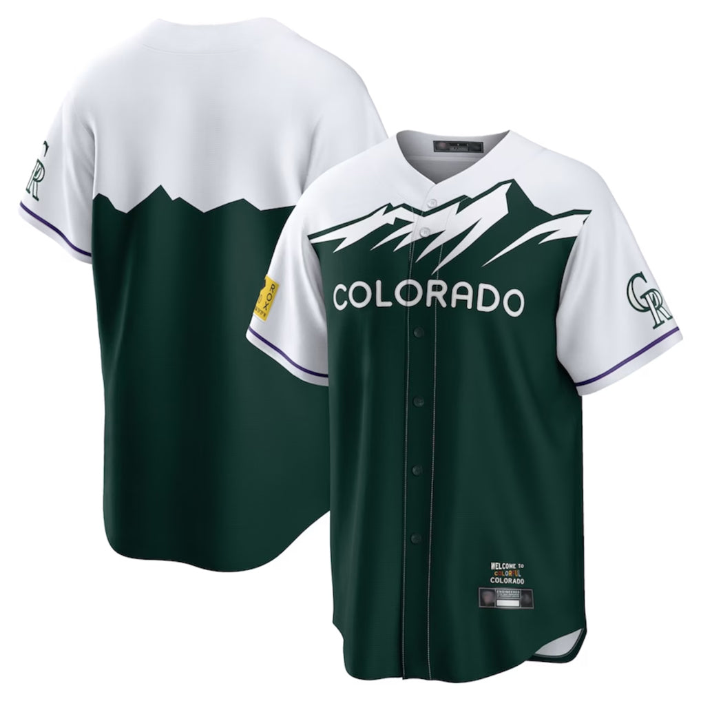 CAdoa C.Rockies Green City Connect Home Game Blank Player Stitched Jerseys