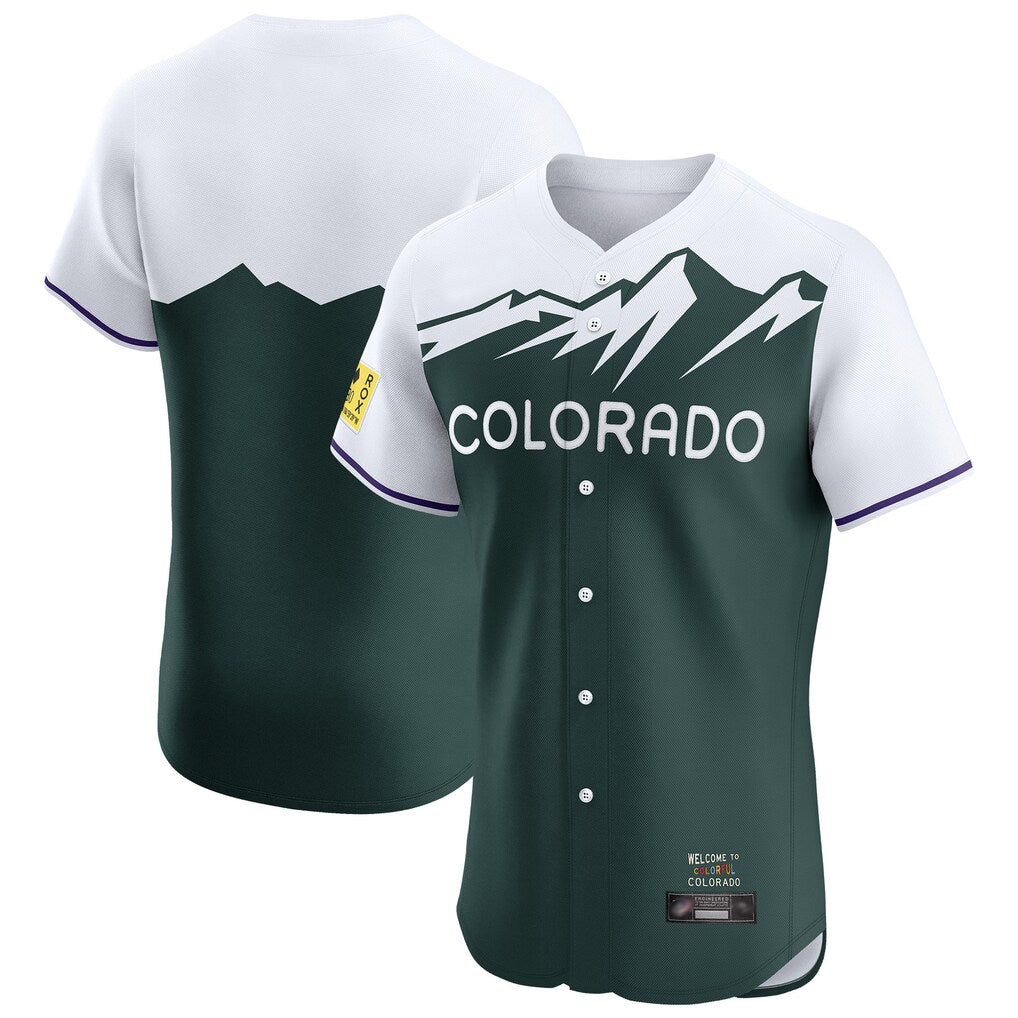 CAdoa C.Rockies Green City Connect Limited Elite Home Blank Player Stitched Jerseys