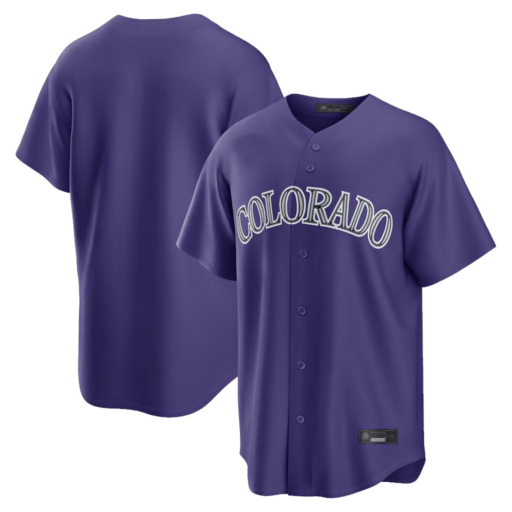 CAdoa C.Rockies Purple Game Home Blank Player Stitched Jerseys
