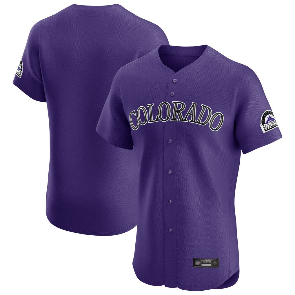 CAdoa C.Rockies Purple Limited Elite Home Blank Player Stitched Jerseys