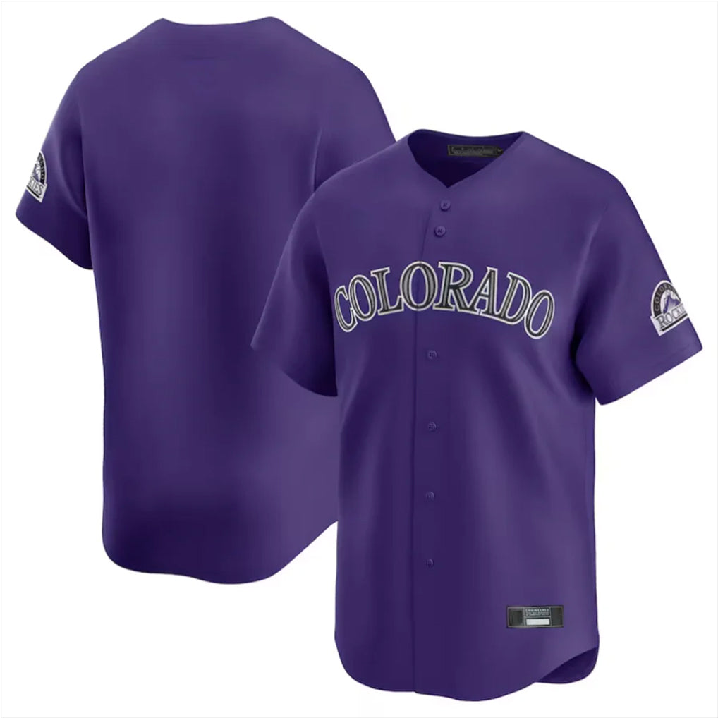 CAdoa C.Rockies Purple Limited Home Blank Player Stitched Jerseys