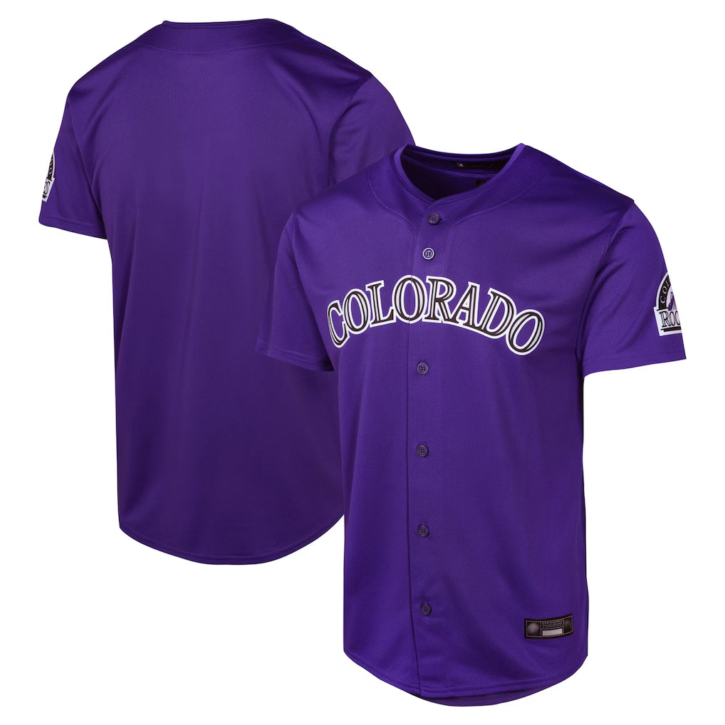 CAdoa C.Rockies Purple Limited Home Game Blank Player Stitched Jerseys
