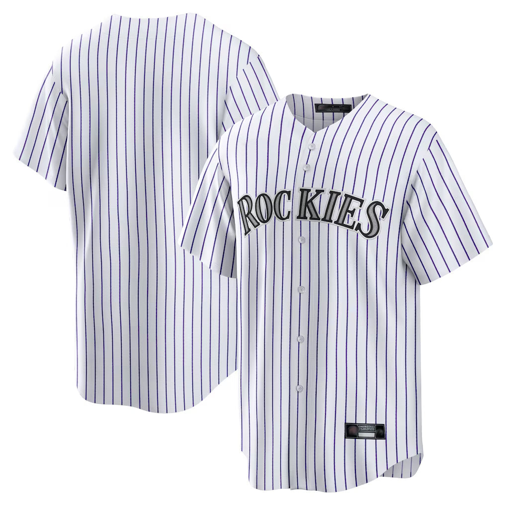 CAdoa C.Rockies White Game Home Blank Player Stitched Jerseys