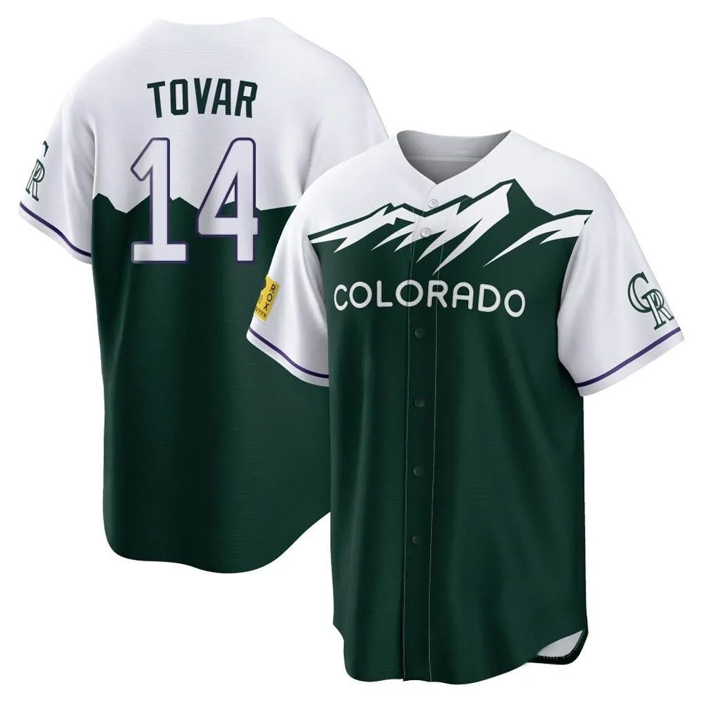 CAdoa C.Rockies #14 Ezequiel Tovar Player Green City Connect Home Game Stitched Jerseys