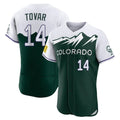 CAdoa C.Rockies #14 Ezequiel Tovar Player Green City Connect Limited Elite Home Stitched Jerseys