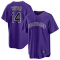CAdoa C.Rockies #14 Ezequiel Tovar Player Purple Game Home Stitched Jerseys
