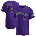 CAdoa C.Rockies #14 Ezequiel Tovar Player Purple Limited Elite Home Stitched Jerseys