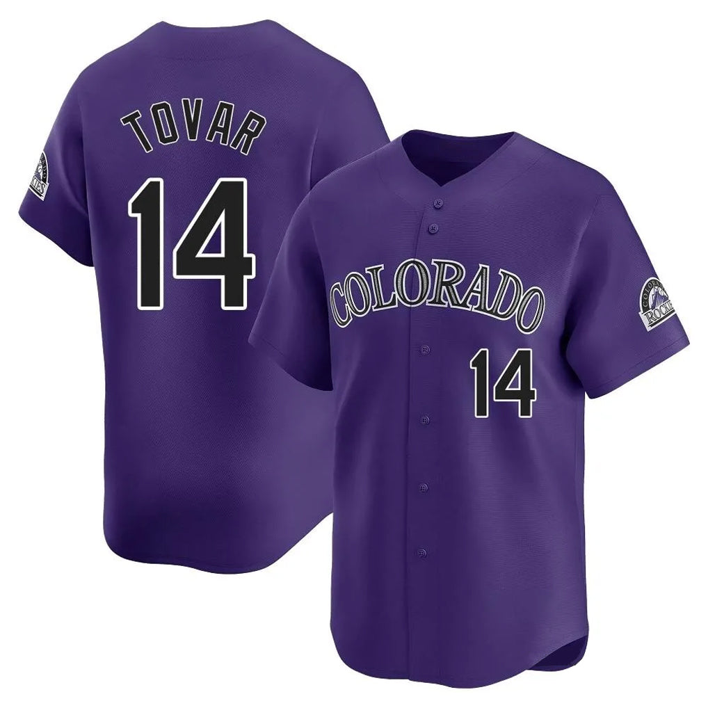 CAdoa C.Rockies #14 Ezequiel Tovar Player Purple Limited Home Stitched Jerseys