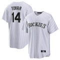 CAdoa C.Rockies #14 Ezequiel Tovar Player White Game Home Stitched Jerseys
