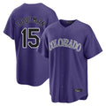 CAdoa C.Rockies #15 Hunter Goodman Player Purple Game Home Stitched Jerseys
