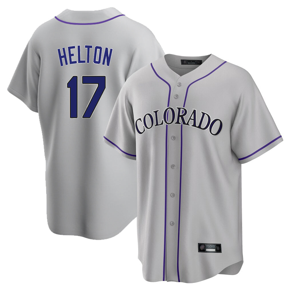 CAdoa C.Rockies #17 Todd Helton Player Gray Game Home Stitched Jerseys