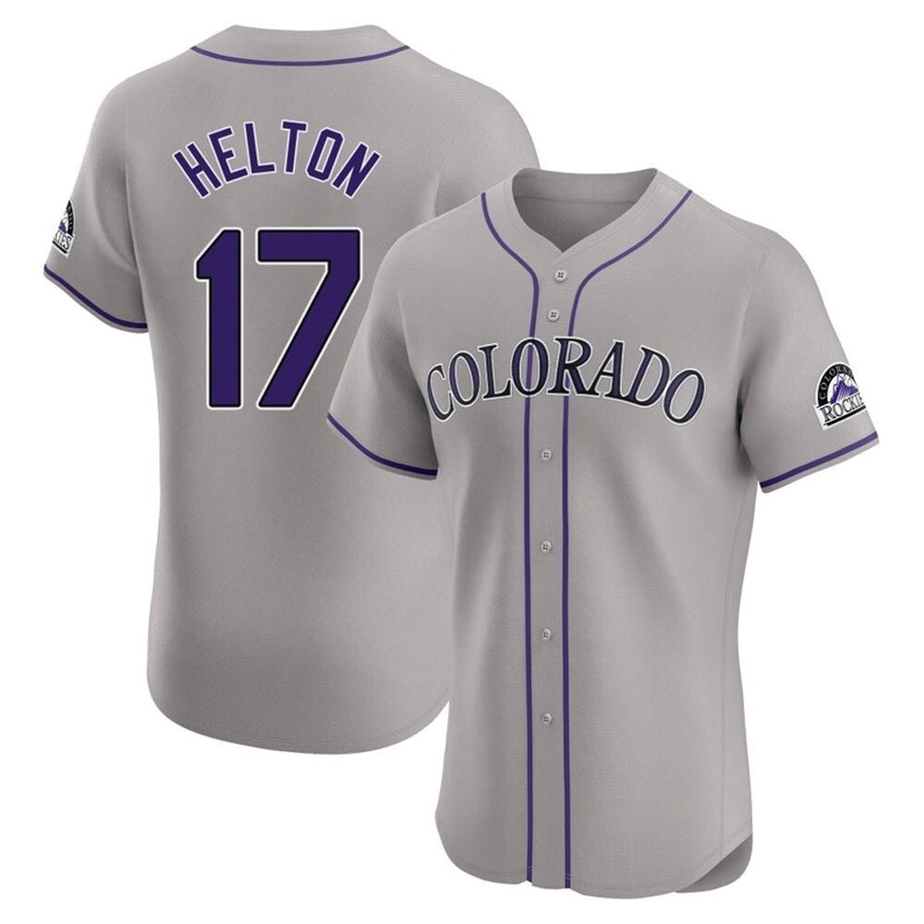 CAdoa C.Rockies #17 Todd Helton Player Gray Limited Elite Home Stitched Jerseys