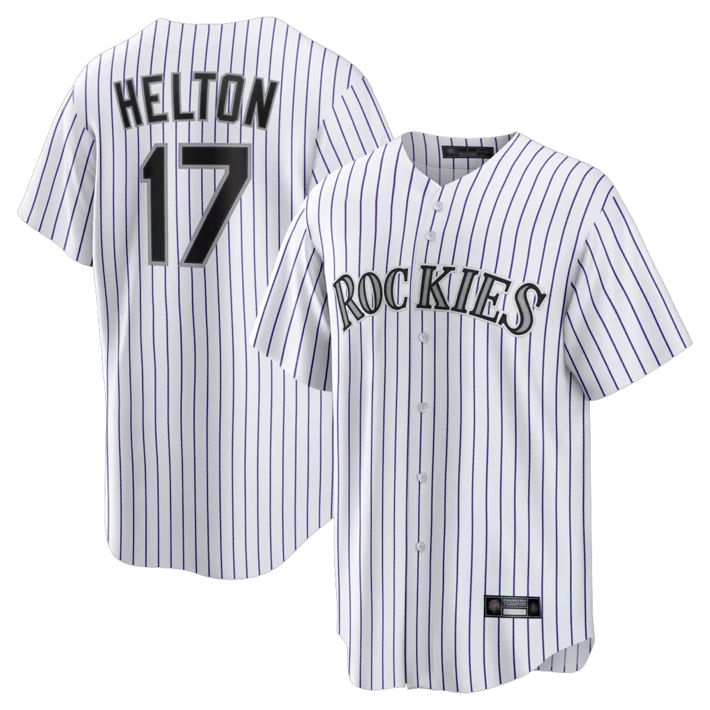 CAdoa C.Rockies #17 Todd Helton Player White Game Home Stitched Jerseys