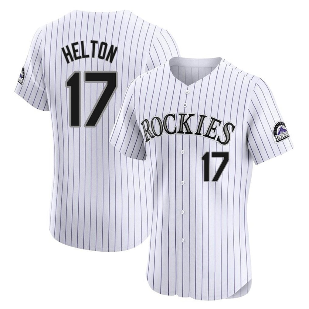 CAdoa C.Rockies #17 Todd Helton Player White Limited Elite Home Stitched Jerseys