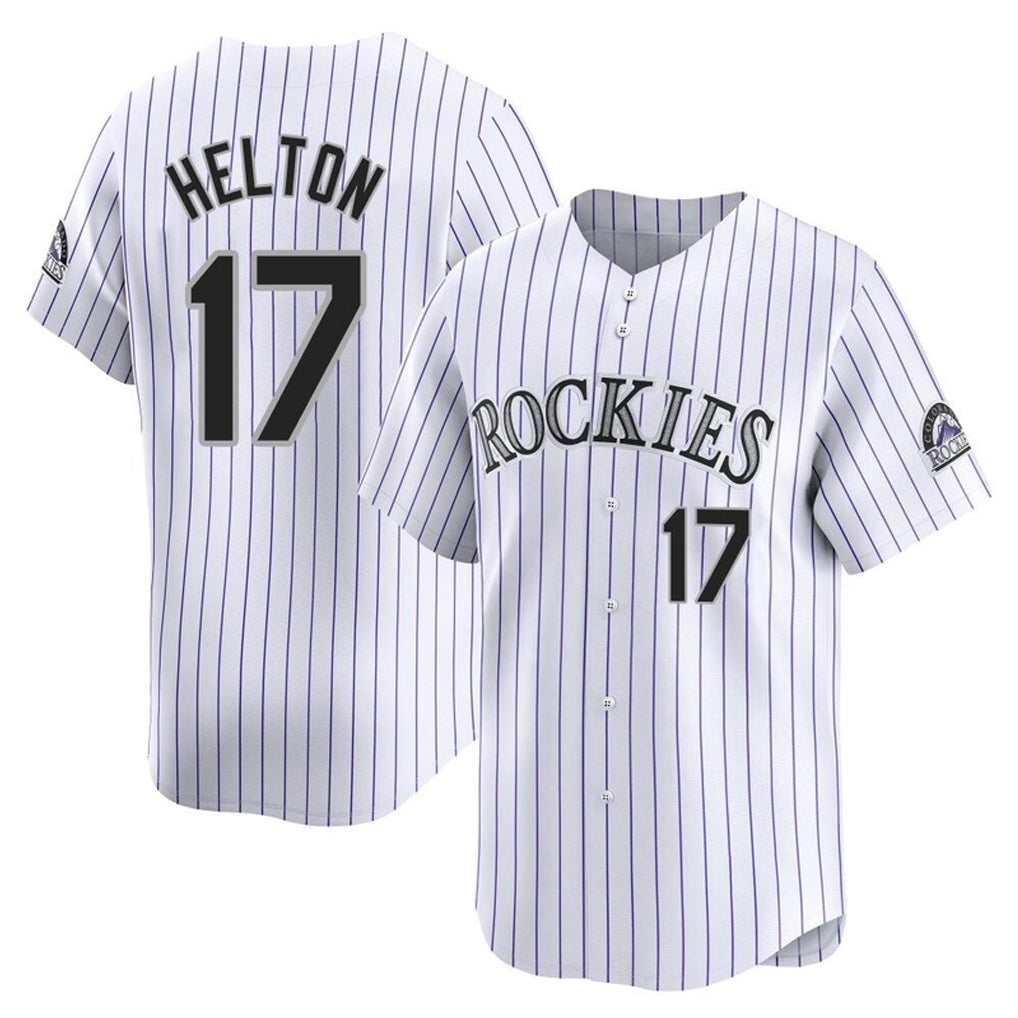 CAdoa C.Rockies #17 Todd Helton Player White Limited Home Stitched Jerseys