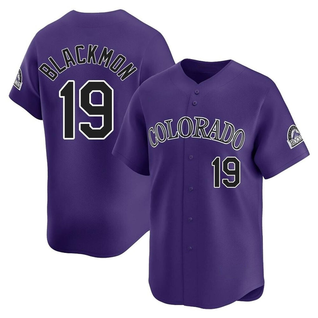 CAdoa C.Rockies #19 Charlie Blackmon Player Purple Limited Home Stitched Jerseys