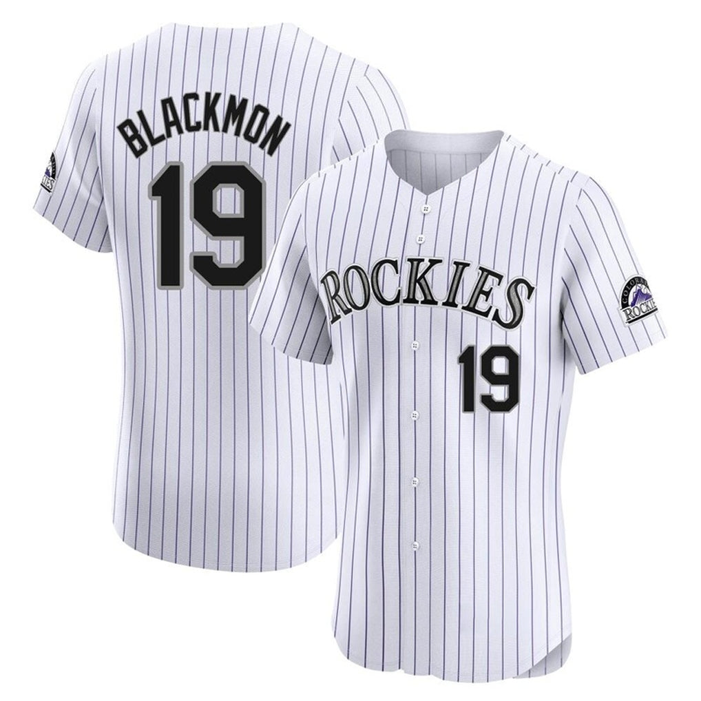 CAdoa C.Rockies #19 Charlie Blackmon Player White Limited Elite Home Stitched Jerseys