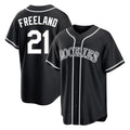 CAdoa C.Rockies #21 Kyle Freeland Player Black Fashion Out Home Game Stitched Jerseys