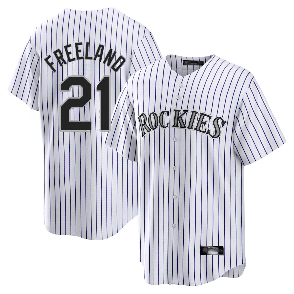 CAdoa C.Rockies #21 Kyle Freeland Player White Game Home Stitched Jerseys