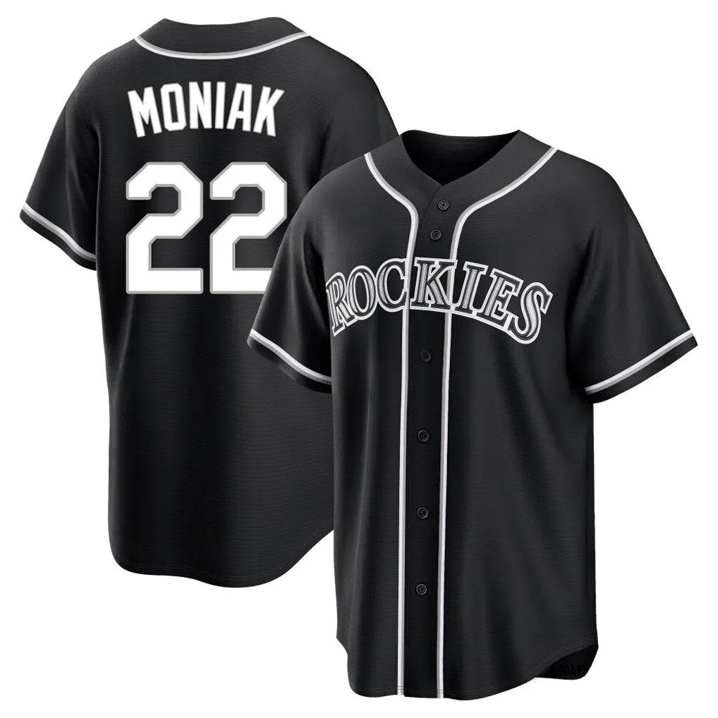 CAdoa C.Rockies #22 Mickey Moniak Player Black Fashion Out Home Game Stitched Jerseys
