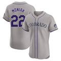 CAdoa C.Rockies #22 Mickey Moniak Player Gray Limited Elite Home Stitched Jerseys