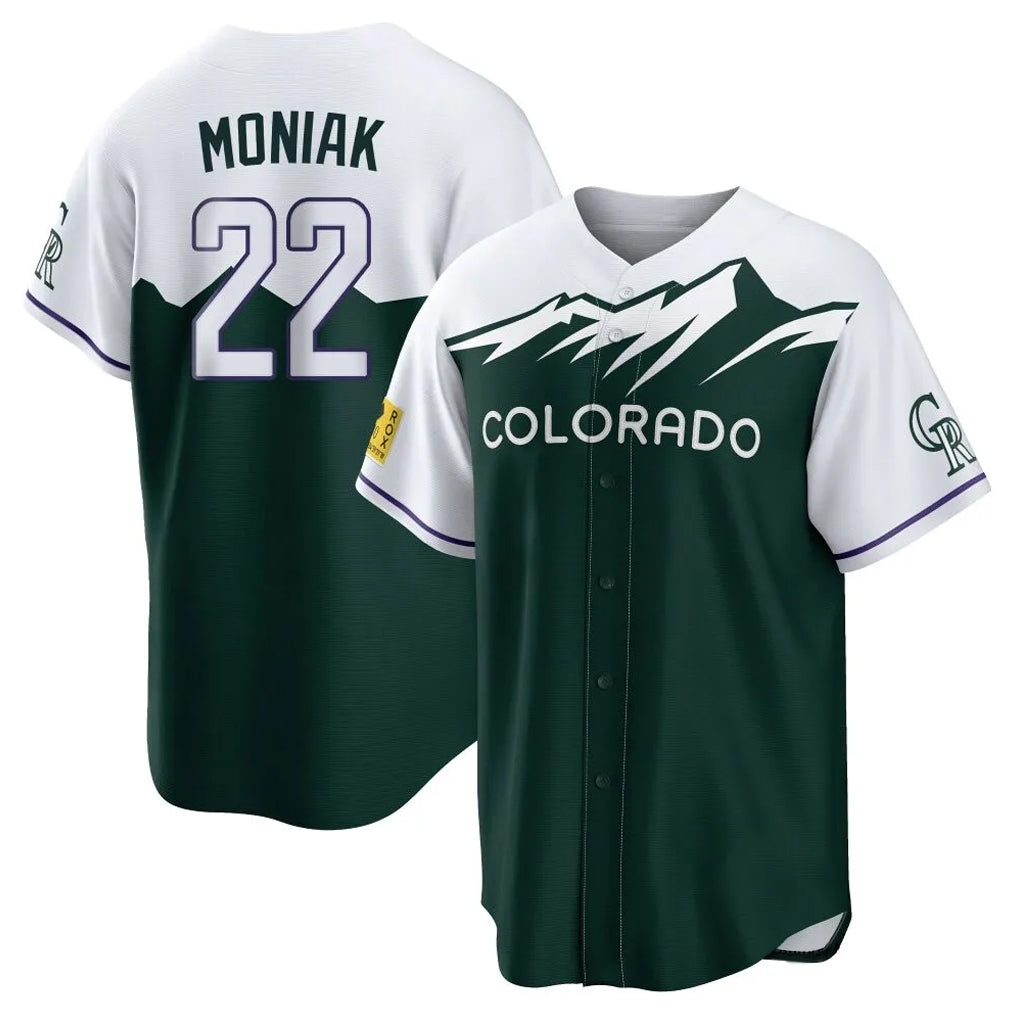 CAdoa C.Rockies #22 Mickey Moniak Player Green City Connect Home Game Stitched Jerseys