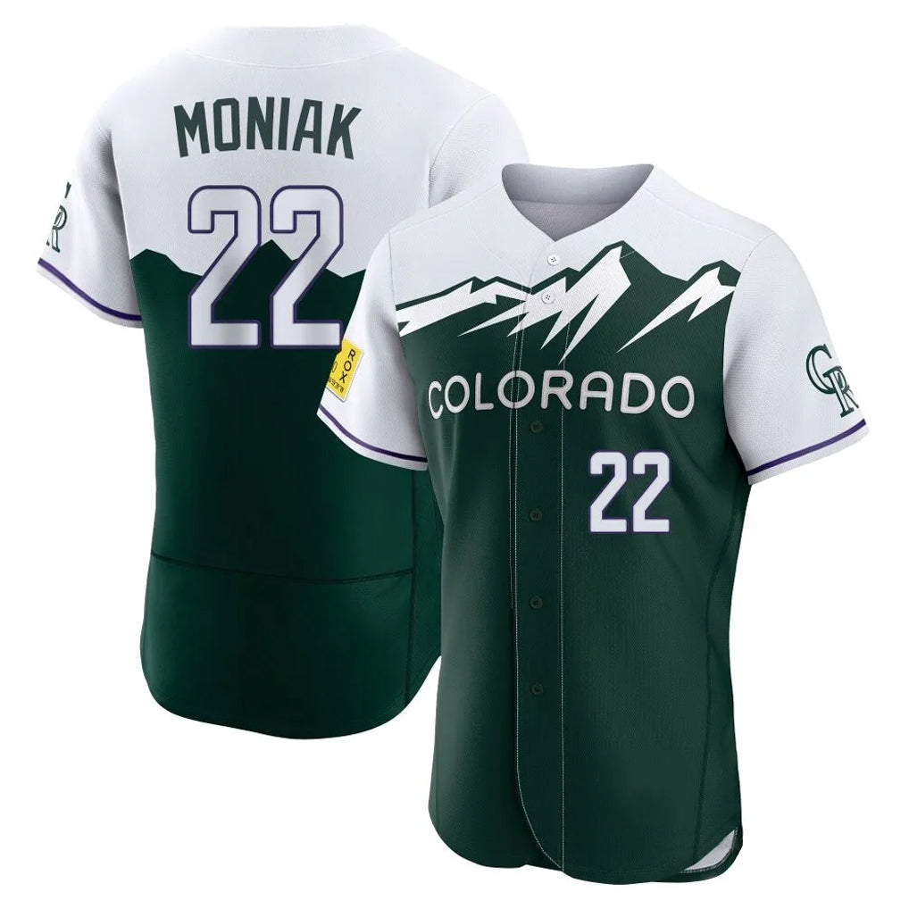 CAdoa C.Rockies #22 Mickey Moniak Player Green City Connect Limited Elite Home Stitched Jerseys