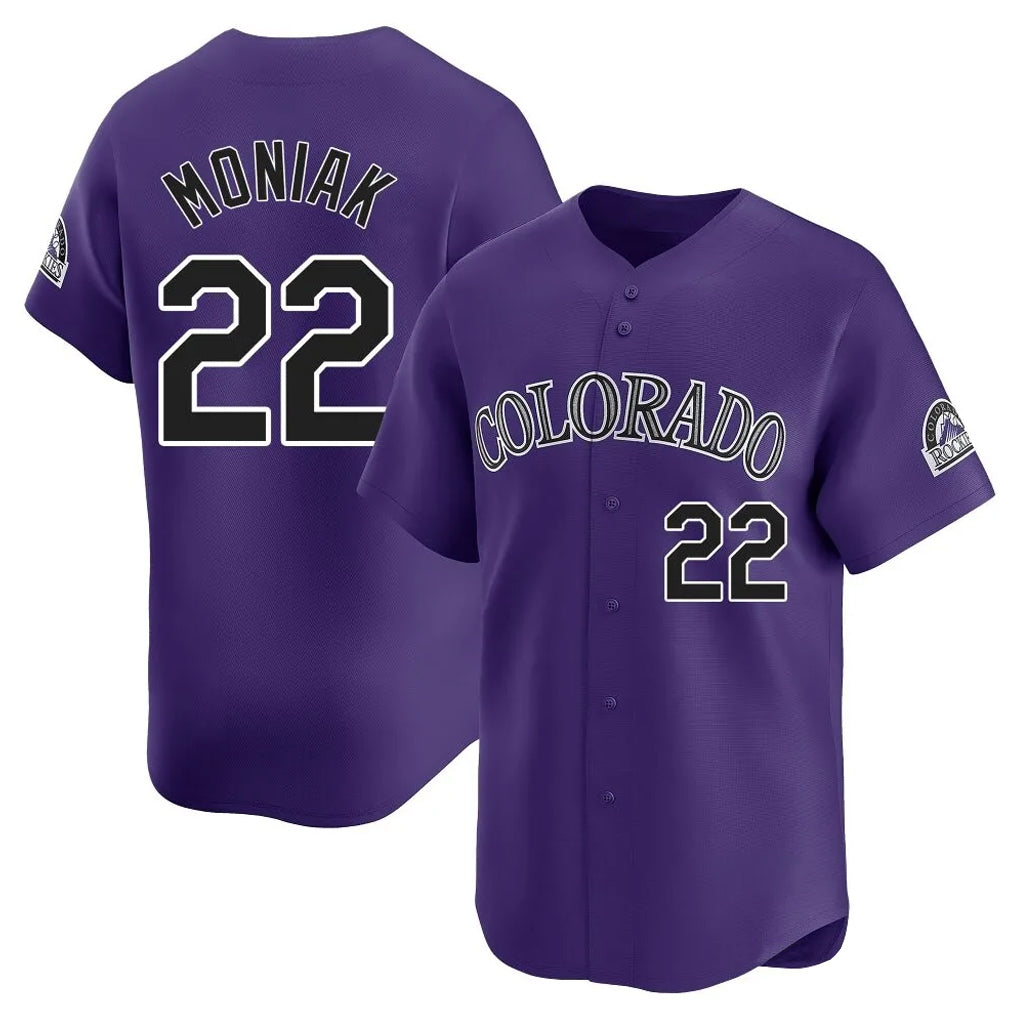 CAdoa C.Rockies #22 Mickey Moniak Player Purple Limited Home Stitched Jerseys