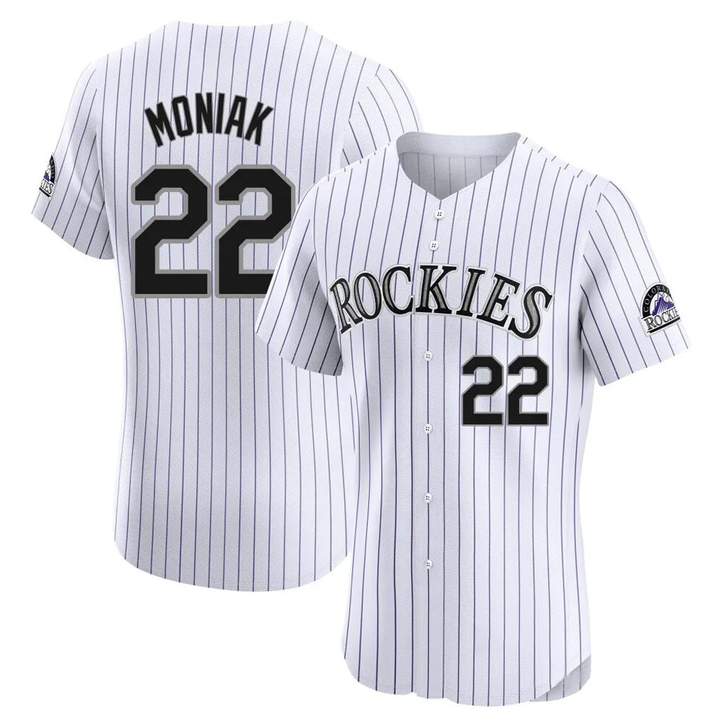 CAdoa C.Rockies #22 Mickey Moniak Player White Limited Elite Home Stitched Jerseys
