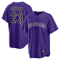 CAdoa C.Rockies #23 Kris Bryant Player Purple Game Home Stitched Jerseys
