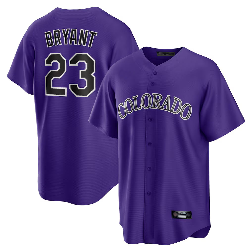 CAdoa C.Rockies #23 Kris Bryant Player Purple Game Home Stitched Jerseys