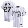 CAdoa C.Rockies #27 Jordan Beck Player White Limited Home Stitched Jersey