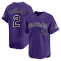 CAdoa C.Rockies #2 Tyler Freeman Player Purple Limited Home Stitched Jerseys