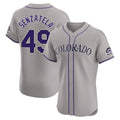CAdoa C.Rockies #49 Antonio Senzatela Player Gray Limited Elite Home Stitched Jerseys