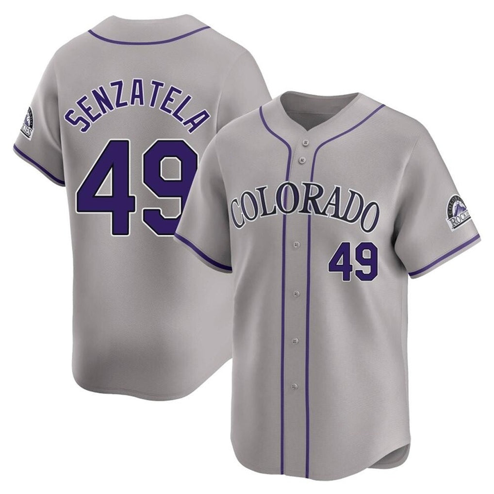 CAdoa C.Rockies #49 Antonio Senzatela Player Gray Limited Home Stitched Jerseys