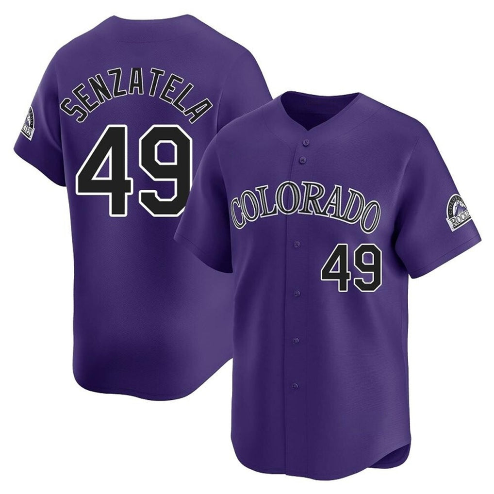 CAdoa C.Rockies #49 Antonio Senzatela Player Purple Limited Home Stitched Jerseys
