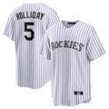 CAdoa C.Rockies #5 Matt Holliday Player White Game Home Stitched Jerseys