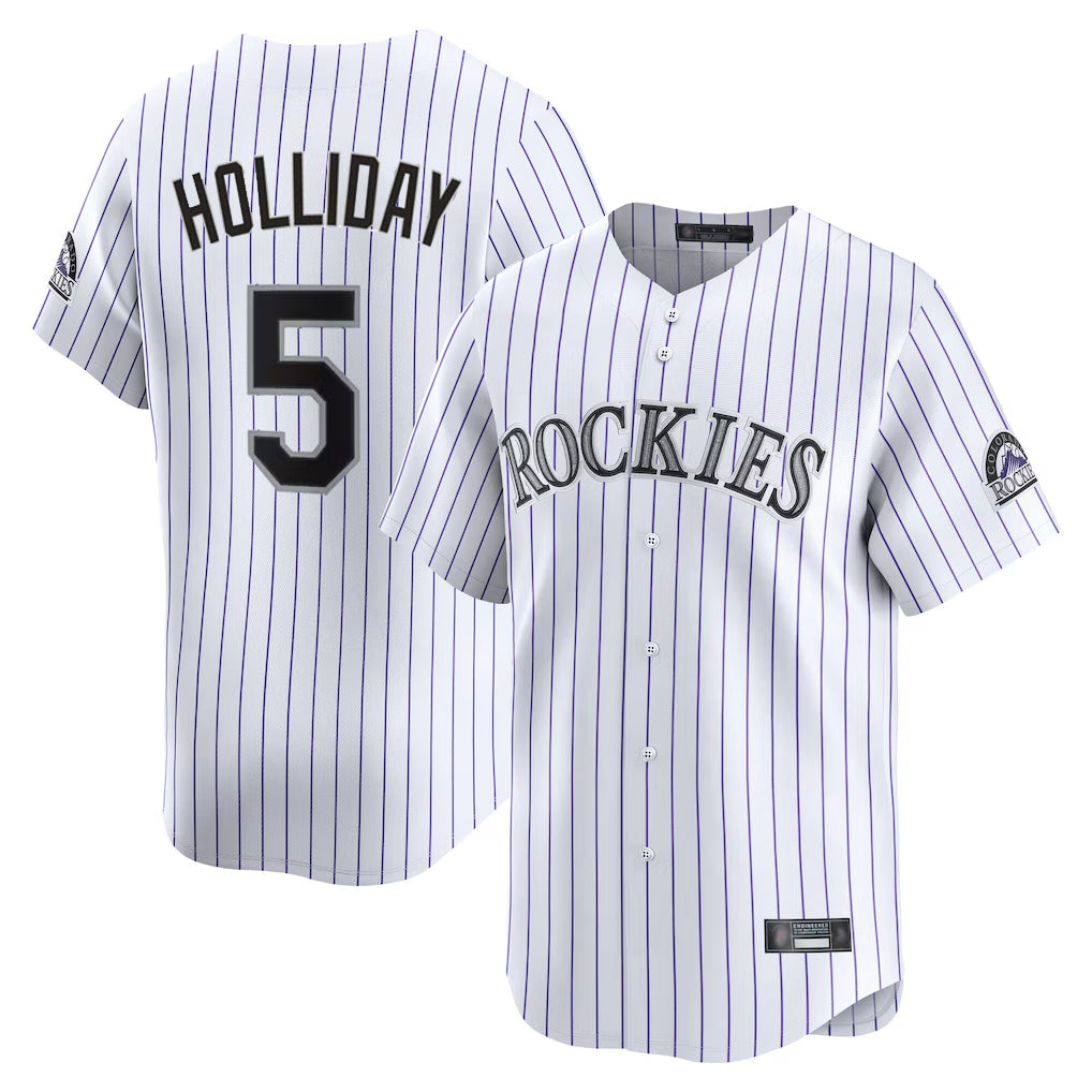 CAdoa C.Rockies #5 Matt Holliday Player White Limited Home Stitched Jerseys