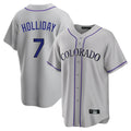 CAdoa C.Rockies #7 Matt Holliday Player Gray Game Home Stitched Jerseys