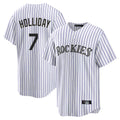 CAdoa C.Rockies #7 Matt Holliday Player White Game Home Stitched Jerseys