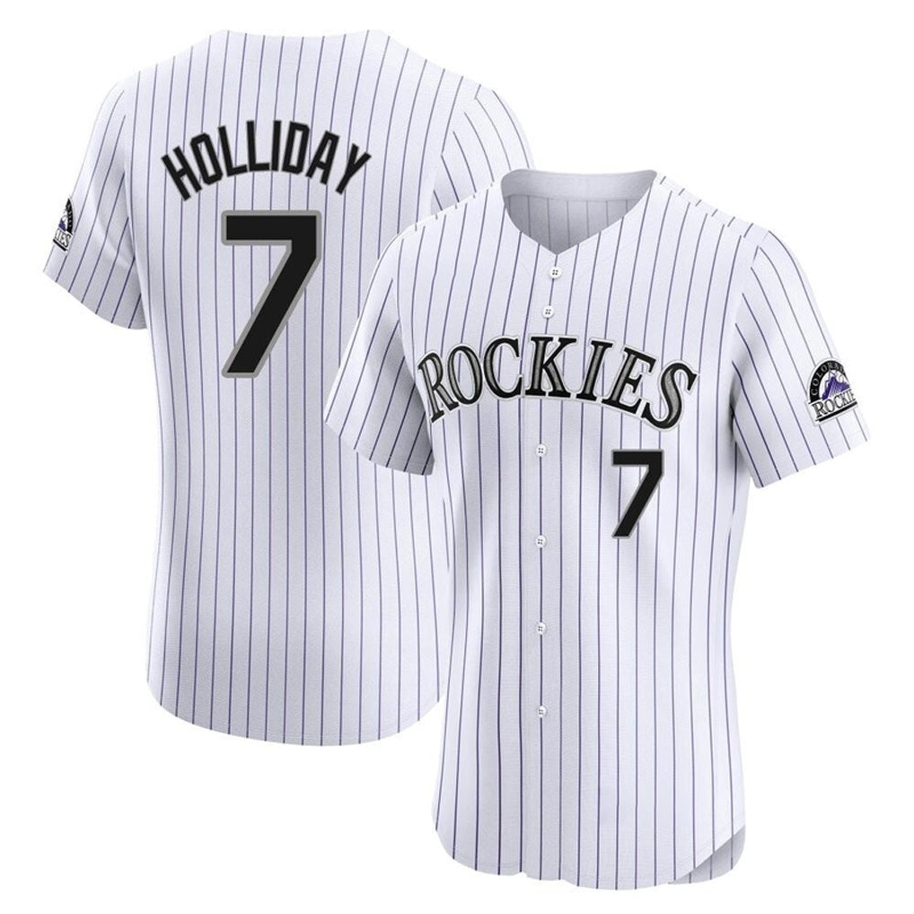 CAdoa C.Rockies #7 Matt Holliday Player White Limited Elite Home Stitched Jerseys