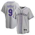 CAdoa C.Rockies #9 Brenton Doyle Player Gray Game Home Stitched Jerseys