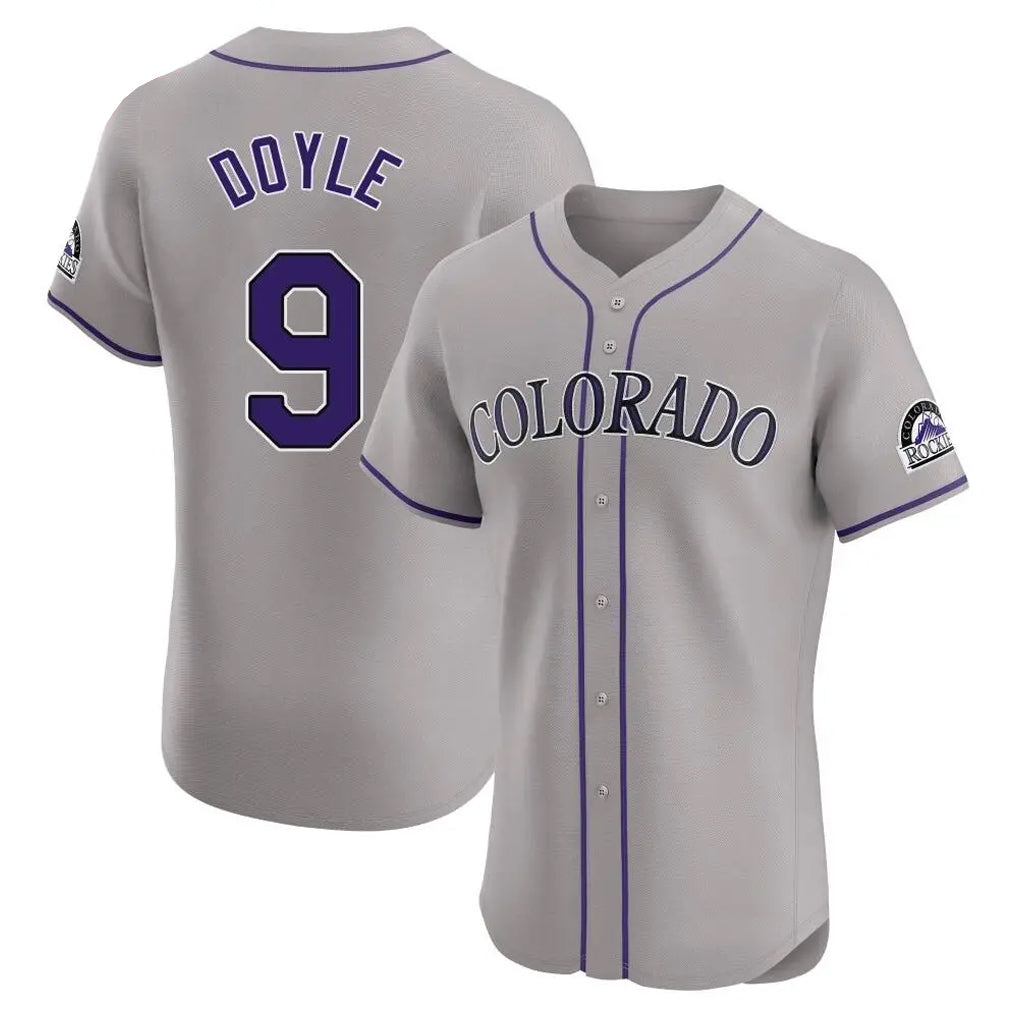 CAdoa C.Rockies #9 Brenton Doyle Player Gray Limited Elite Home Stitched Jerseys
