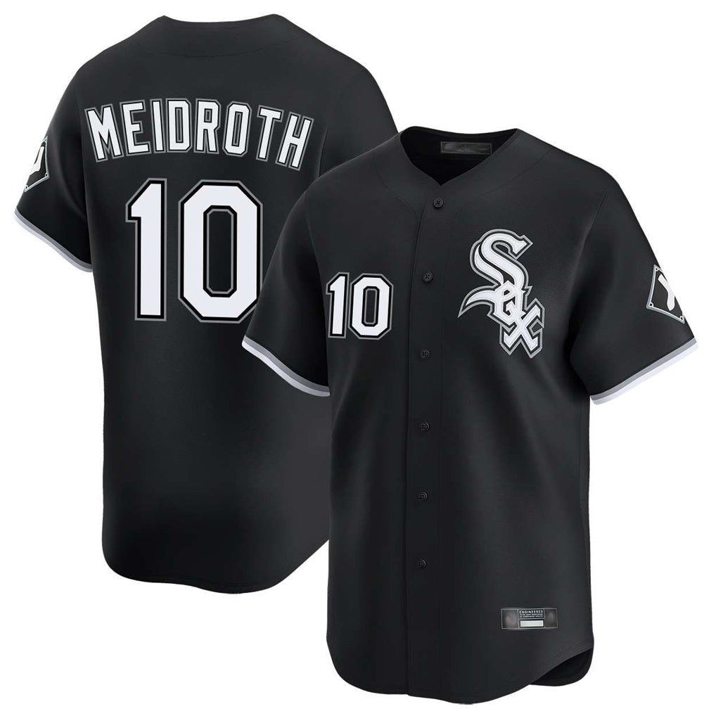 CAdoa C.White Sox #10 Chase Meidroth Player Black Limited Home Stitched Jerseys
