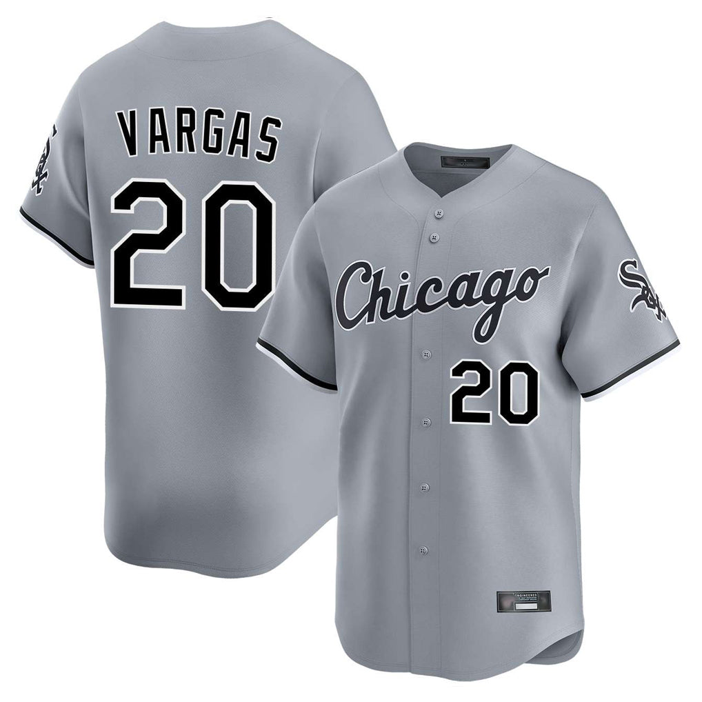 CAdoa C.White Sox #20 Miguel Vargas Player Gray Road Limited Home Stitched Jerseys