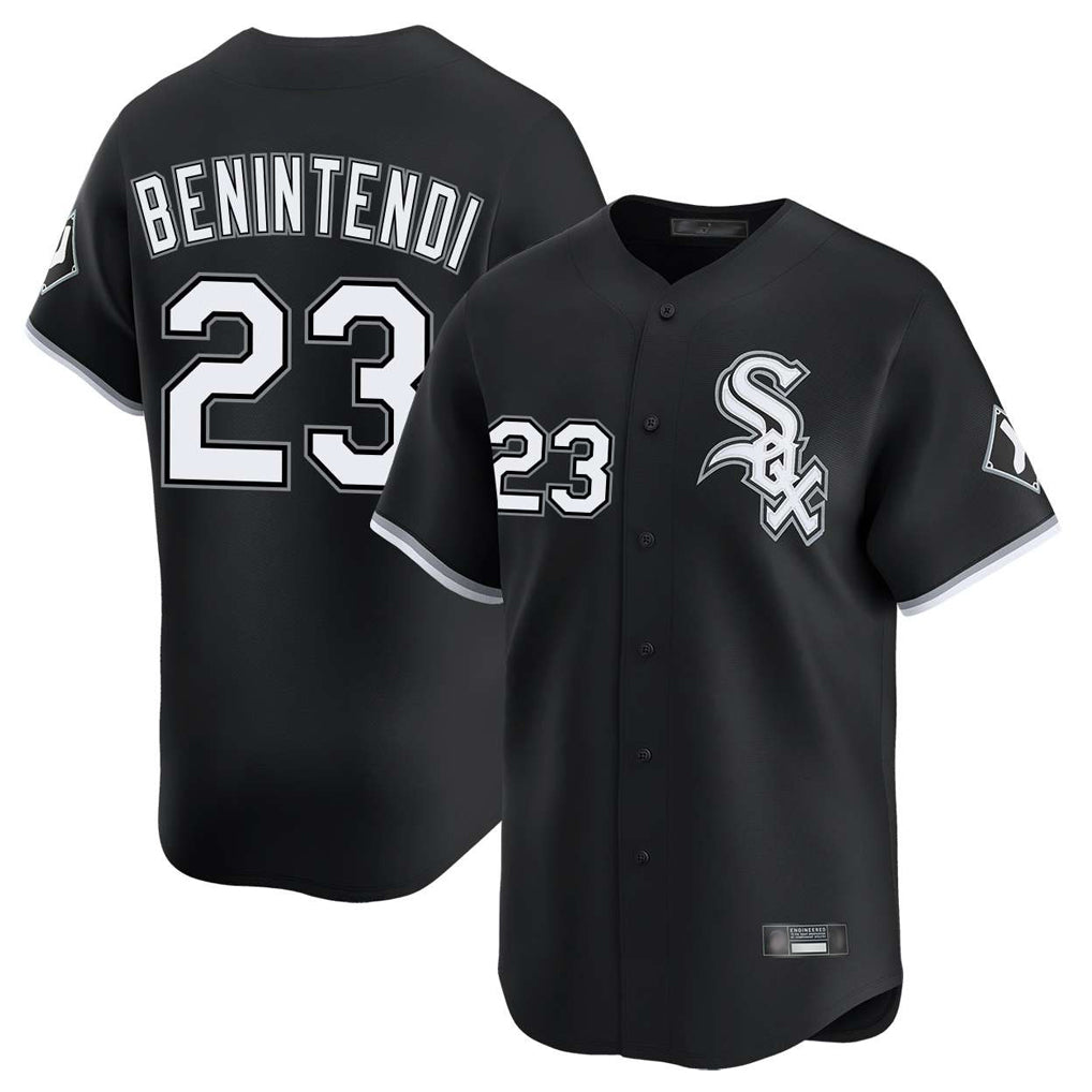 CAdoa C.White Sox #23 Andrew Benintendi Player Black Limited Home Stitched Jerseys