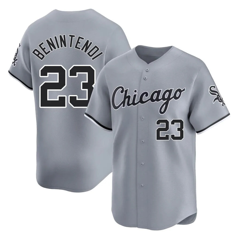 CAdoa C.White Sox #23 Andrew Benintendi Player Gray Road Limited Home Stitched Jerseys