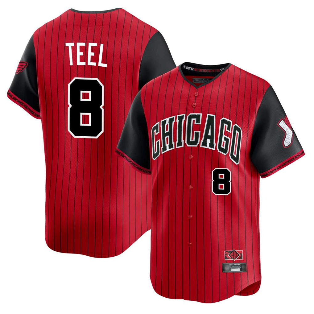 CAdoa C.White Sox #8 Kyle Teel Player Red City Connect Limited Home Stitched Jerseys